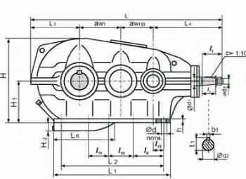 Чертежи редуктора КЦ2-1000