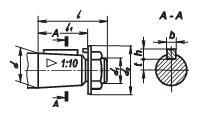 Размеры быстроходного вала редуктора РЧУ-80а